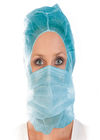 PP Non Woven Disposable Hood Space Cap Sew With 2/3 Ply Face Mask Free Samples
