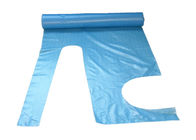 Blue Color Disposable PE Apron Eco Friendly With Smooth / Embossing Surface