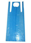 Blue Color Disposable PE Apron Eco Friendly With Smooth / Embossing Surface