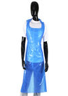 Flat Pack Disposable Lab Aprons ，Plastic Disposable Aprons With Round Neck