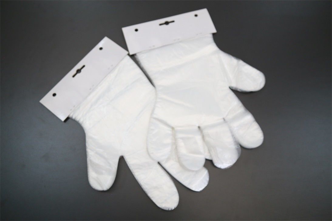 Biodegradable Disposable Food Prep Gloves / Polyethylene Disposable Gloves