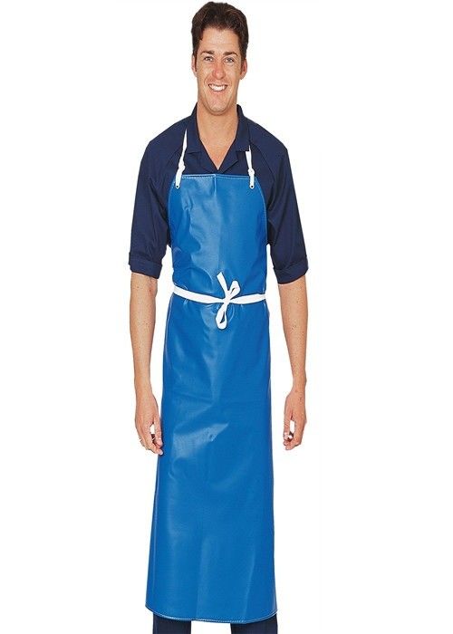 Blue Color Disposable Plastic Aprons Protective Clothing Oil Resistant Free Samples