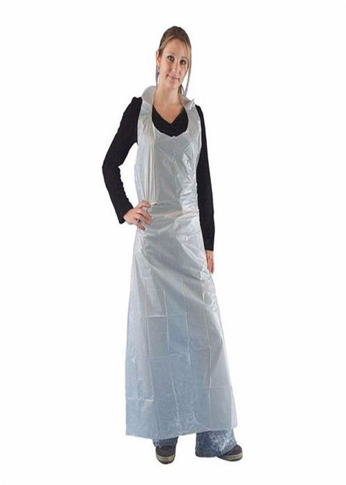 Dirt - Proof Disposable Polyethylene Aprons White Roll Packed Pharmaceutical Use