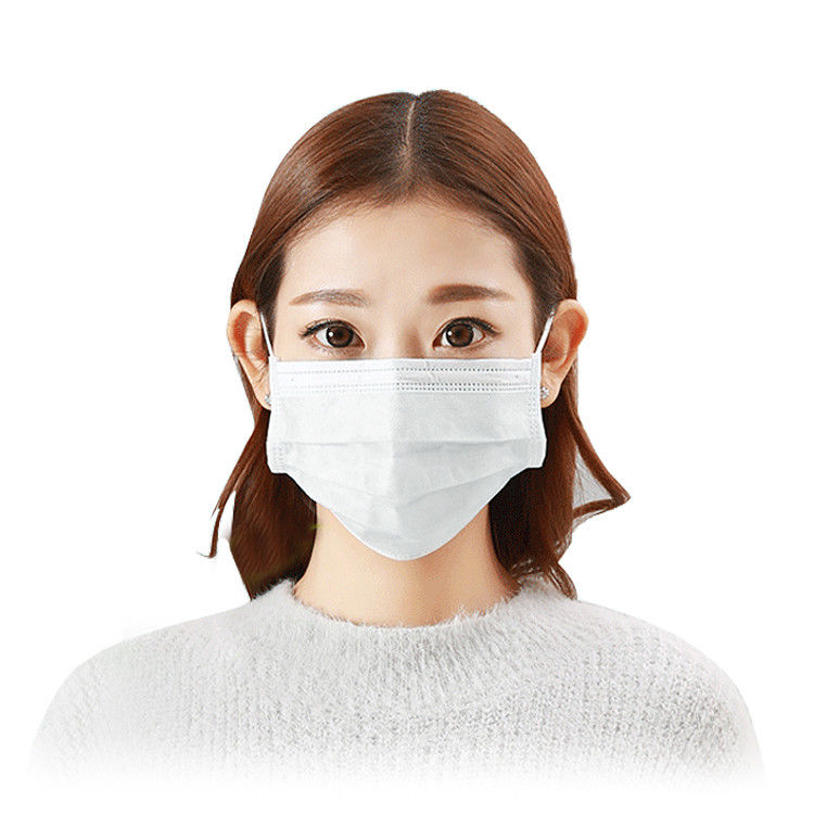 Air Pollution Protection Mask , Disposable Earloop Face Mask 17.5*9.5cm Size