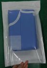 Non Woven SMS Disposable Protective Gowns , Disposable Safety Clothing Anti Dust