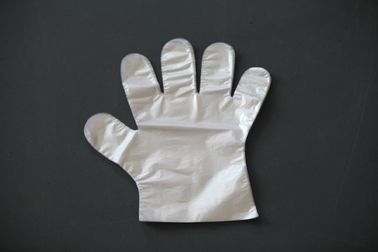 HDPE Clear Plastic Disposable Gloves Food Safe Waterproof With Smooth Surface