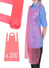 Fluid Repellent Disposable Plastic Aprons , Disposable Lab Aprons With Two Punched Bands