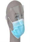 Hospital Blue Disposable Medical Mask with Plastic Fluid Repellent Shield