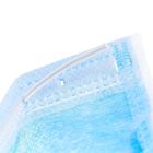 Disposable Blue Earloop Face Mask 3-Layer Filtration Reduce Infections For Daily Use
