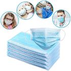 3 Plydisposable Face Mask / Non Woven Mouth Mask With Elastic Earloop