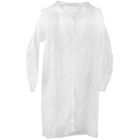 Snap Button PP Disposable Lab Coat With Cotton Cuff 115x137cm