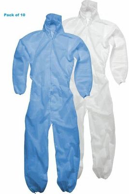 CAT III Single Use Blue Hooded Non Woven Coverall