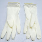 White Disposable Latex Exam Gloves Powder Free For Medical Use Smooth