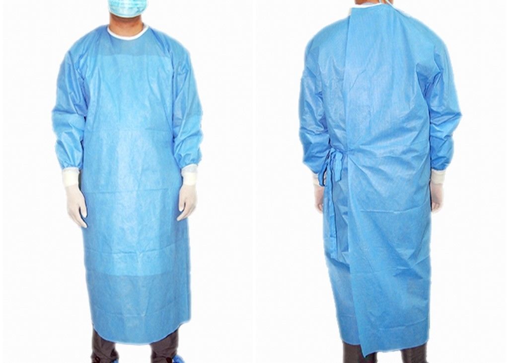 Anti Static Reinforced Surgical Gown , Disposable Isolation Gowns Alcohol Resistant