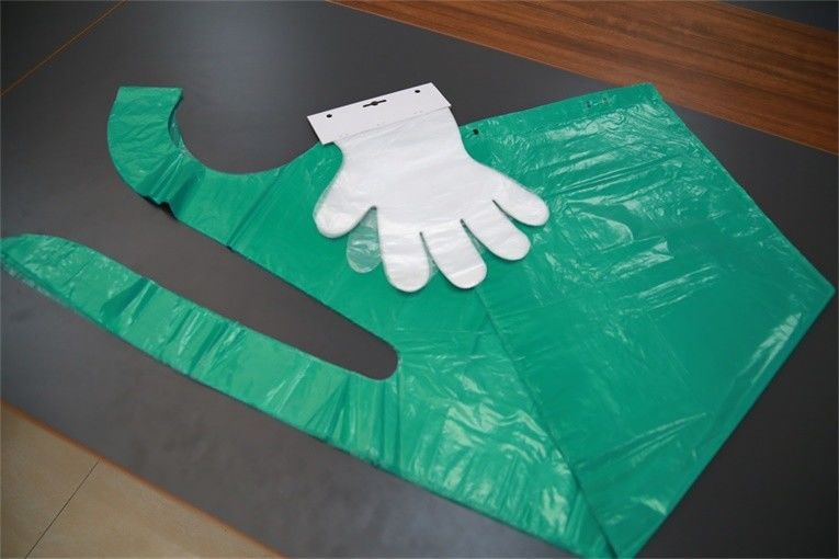 Flat Pack Disposable Plastic Gloves For Kitchen Food Processing / Medical Use