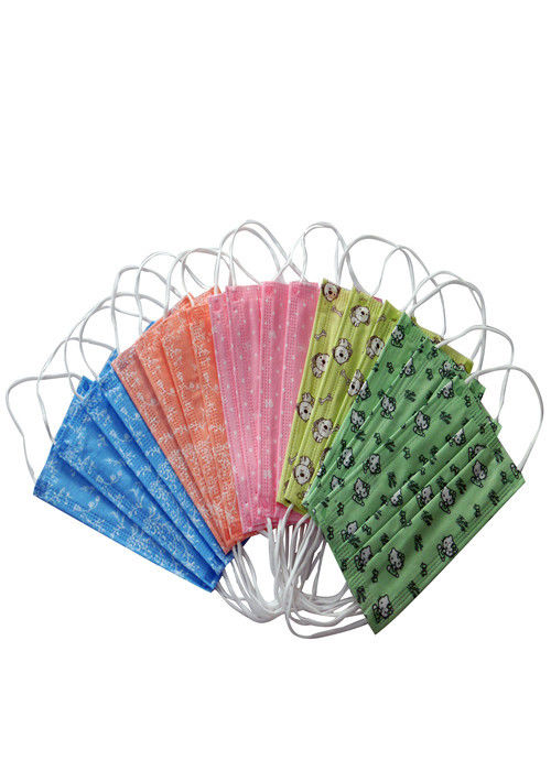 Multi Colored Disposable Face Mask For Children , Disposable Dust Mask Single Use