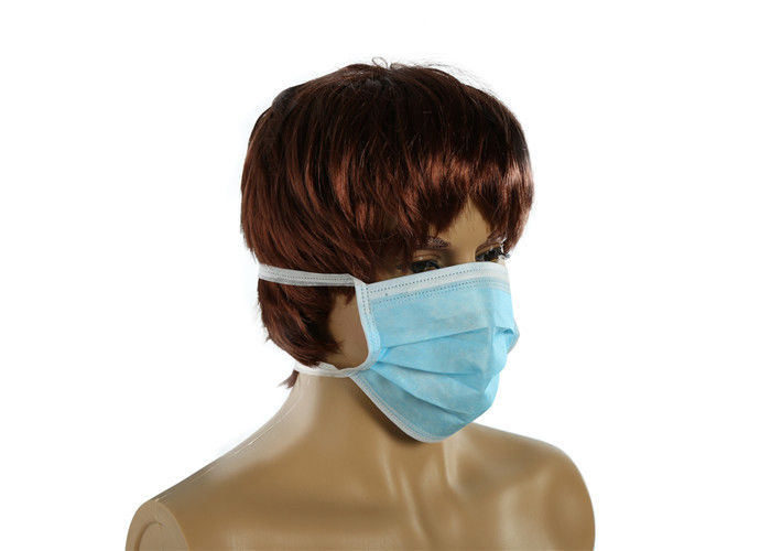 3 Ply Disposable Surgical Mask With Tie On Hospitals / Clinic / Health Center Using