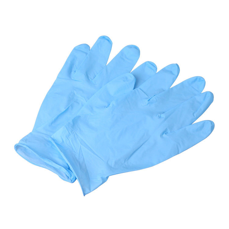 Non Latex Disposable Gloves Blue Nitrile Examination Glove Powder Free Medical