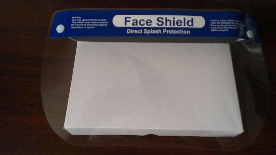 Transparent CE FDA Anti Splash ASTM F2100 Disposable Face Shield With PET Material